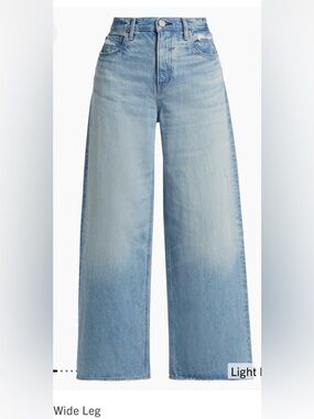 Moussy Light Blue Wide-Leg Denim Jeans